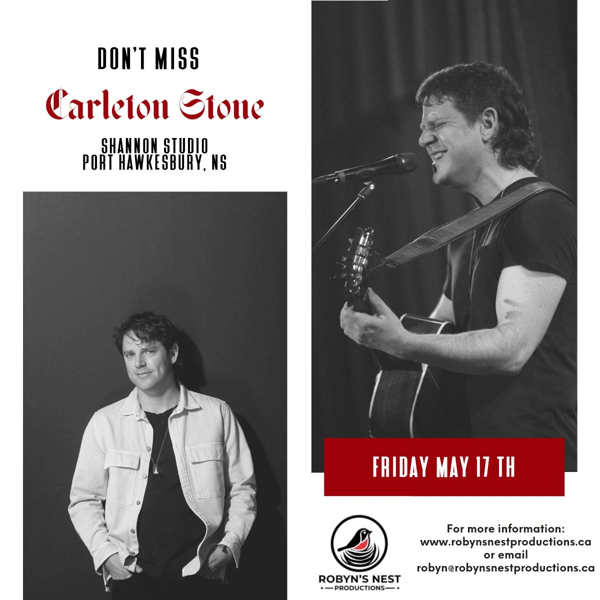 Carleton Stone May 17th!